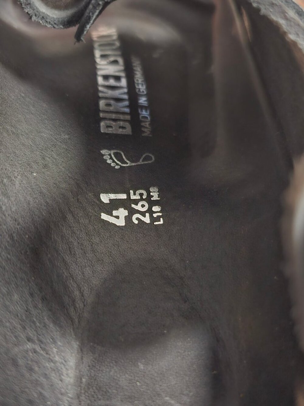 Birkenstock Unisex Milano Big Buckle Natural Leather Black - Picture 2 of 5